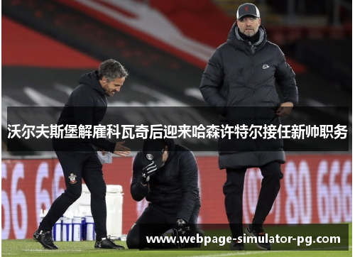 沃尔夫斯堡解雇科瓦奇后迎来哈森许特尔接任新帅职务